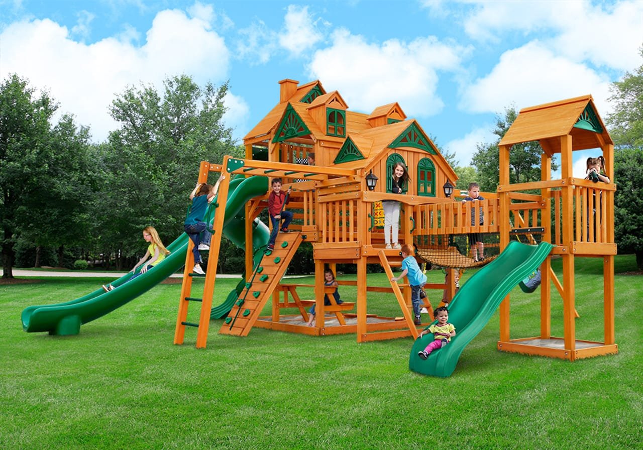 Gorilla Playsets Empire Extreme Wooden Swing Set