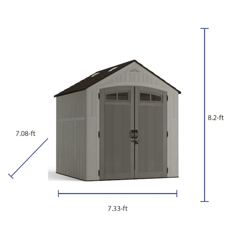 CRAFTSMAN 7-ft x 7-ft Craftsman Resin Storage Shed (Floor Included)