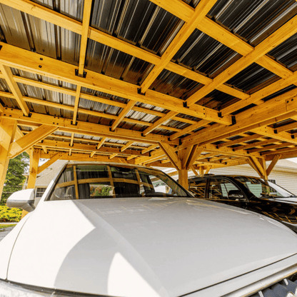 Backyard Discovery Kingsport Cedar Wood Carport with Steel Roof