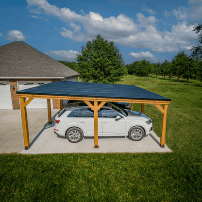 Backyard Discovery Kingsport Cedar Wood Carport with Steel Roof
