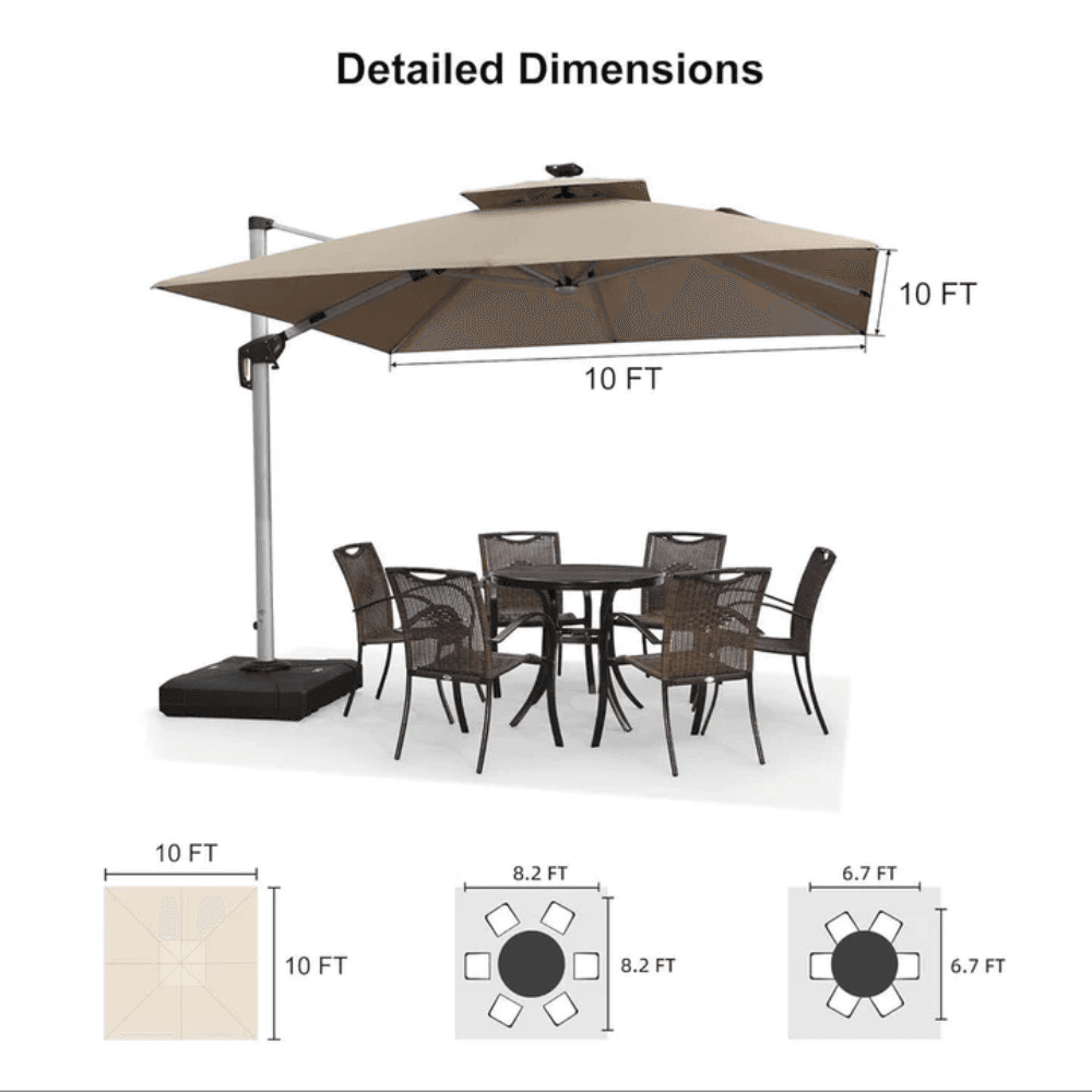 PURPLE LEAF Double Top Deluxe Solar Powered LED