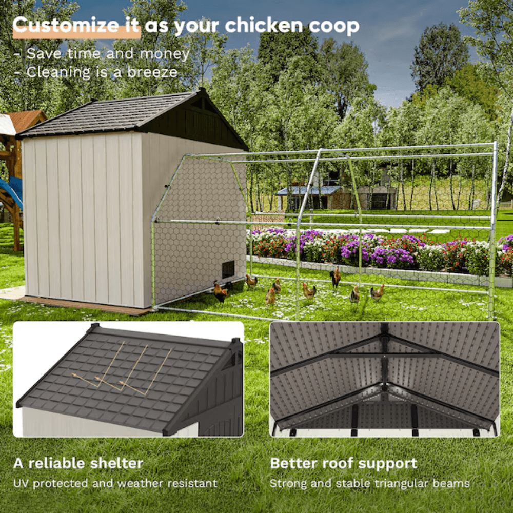Patiowell 8-ft x 6-ft Kick-it Resin Storage Shed (Floor Included)