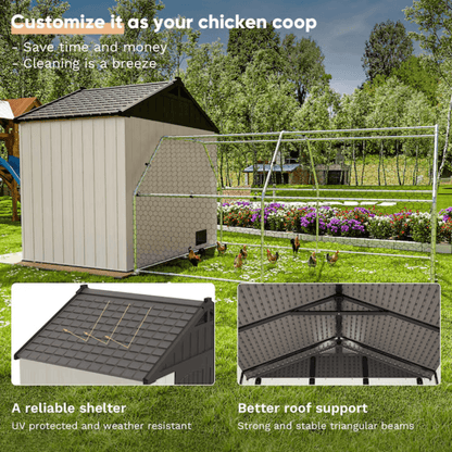 Patiowell 8-ft x 6-ft Kick-it Resin Storage Shed (Floor Included)