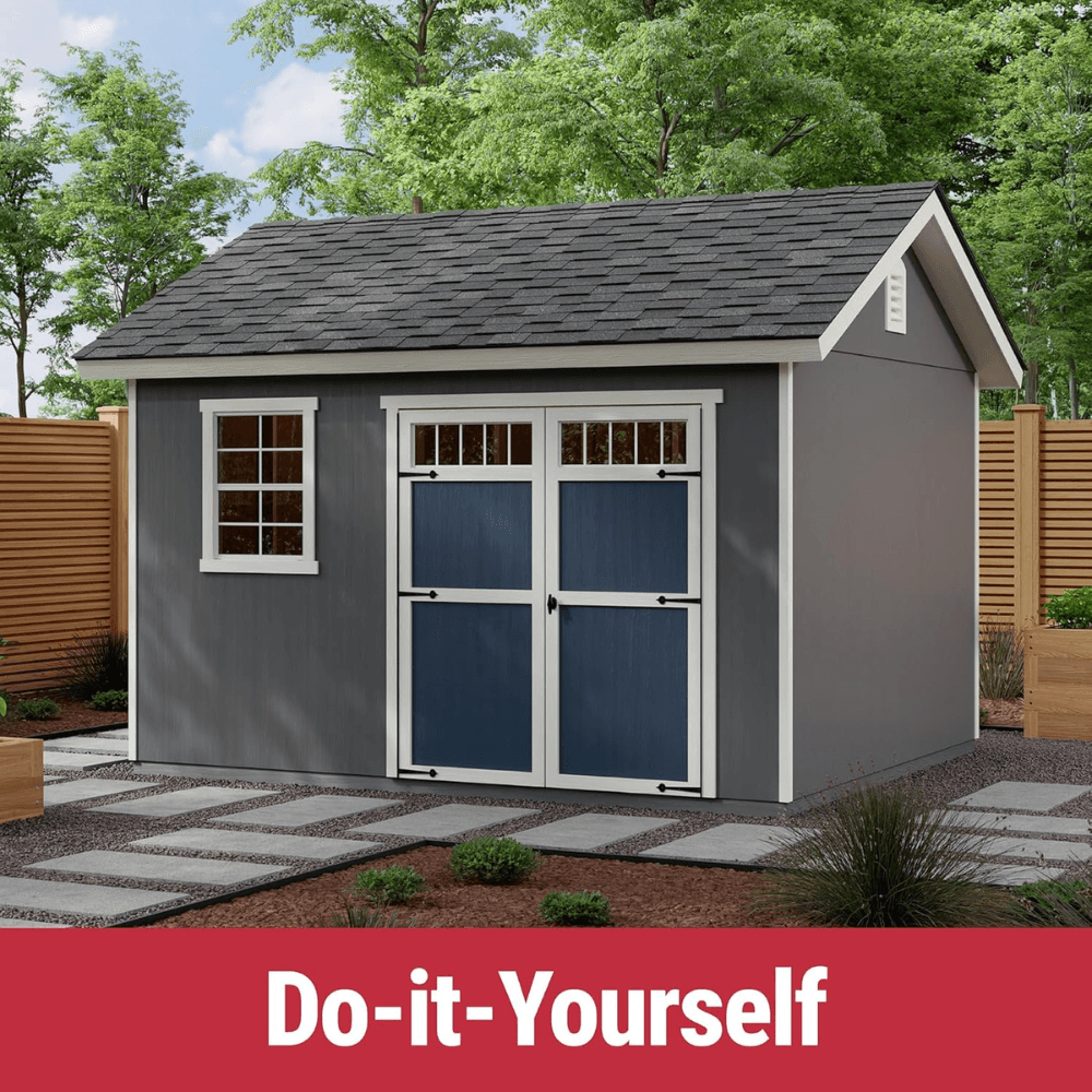 Beachwood 10 ft. W x 12 ft. D Wood Storage Shed