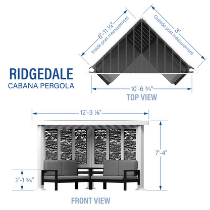 Backyard Discovery Ridgedale Traditional Pergola with Built-in Conversation Seating