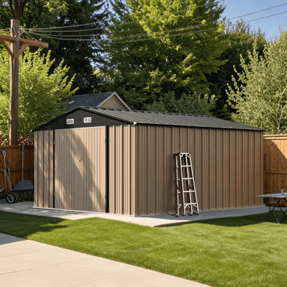 10 ft. W x 12 ft. D Size Upgrade Metal Storage Shed 119 sq. ft.