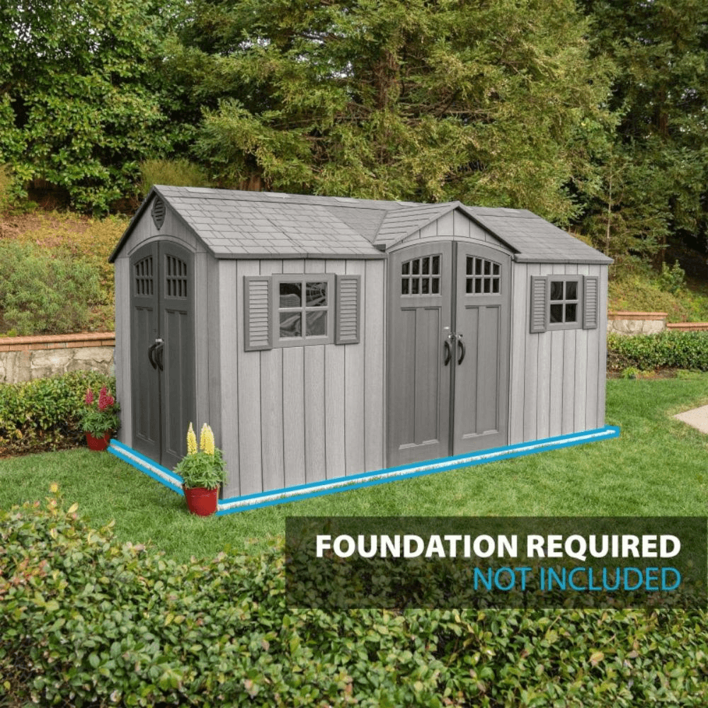 Lifetime 15×8 Rough Cut Backyard Storage Shed With Floor (60318)