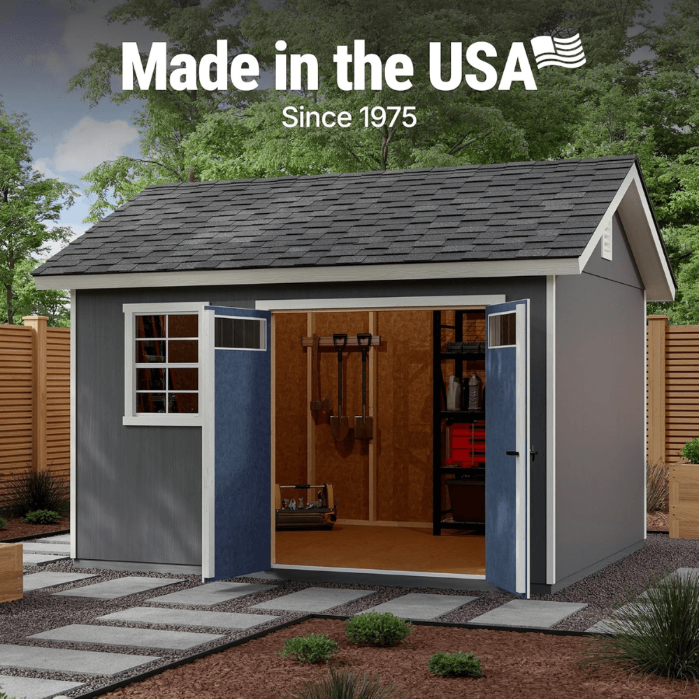 Beachwood 10 ft. W x 12 ft. D Wood Storage Shed