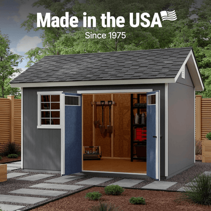 Beachwood 10 ft. W x 12 ft. D Wood Storage Shed
