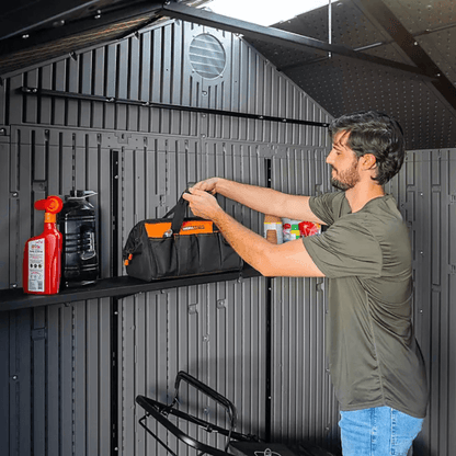 Lifetime 10′ x 8′ Outdoor Storage Shed, Gray