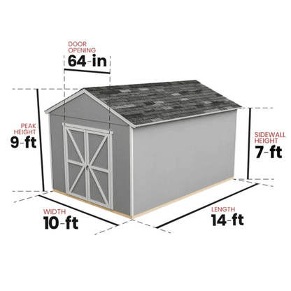 Rookwood 10 ft. W x 14 ft. D Wood Storage Shed