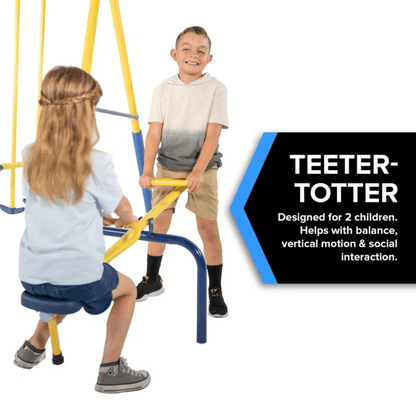 Sportspower Super 10 Metal Swing Set with Lifetime Warranty on Blow Molded Slide