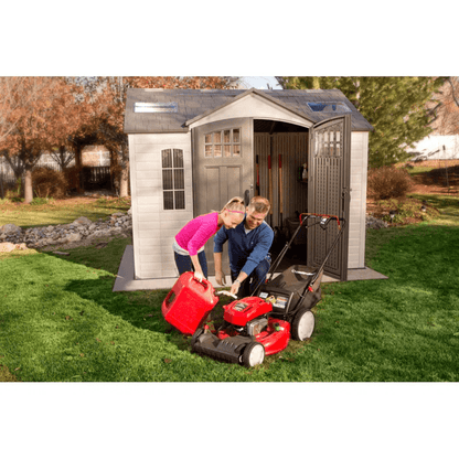 Lifetime 10 Ft. x 8 Ft. High-Density Polyethylene (Plastic) Outdoor Storage Shed with Steel-Reinforced Construction