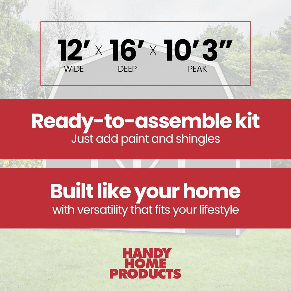 Hudson 12 ft. W x 16 ft. D Wood Storage Shed