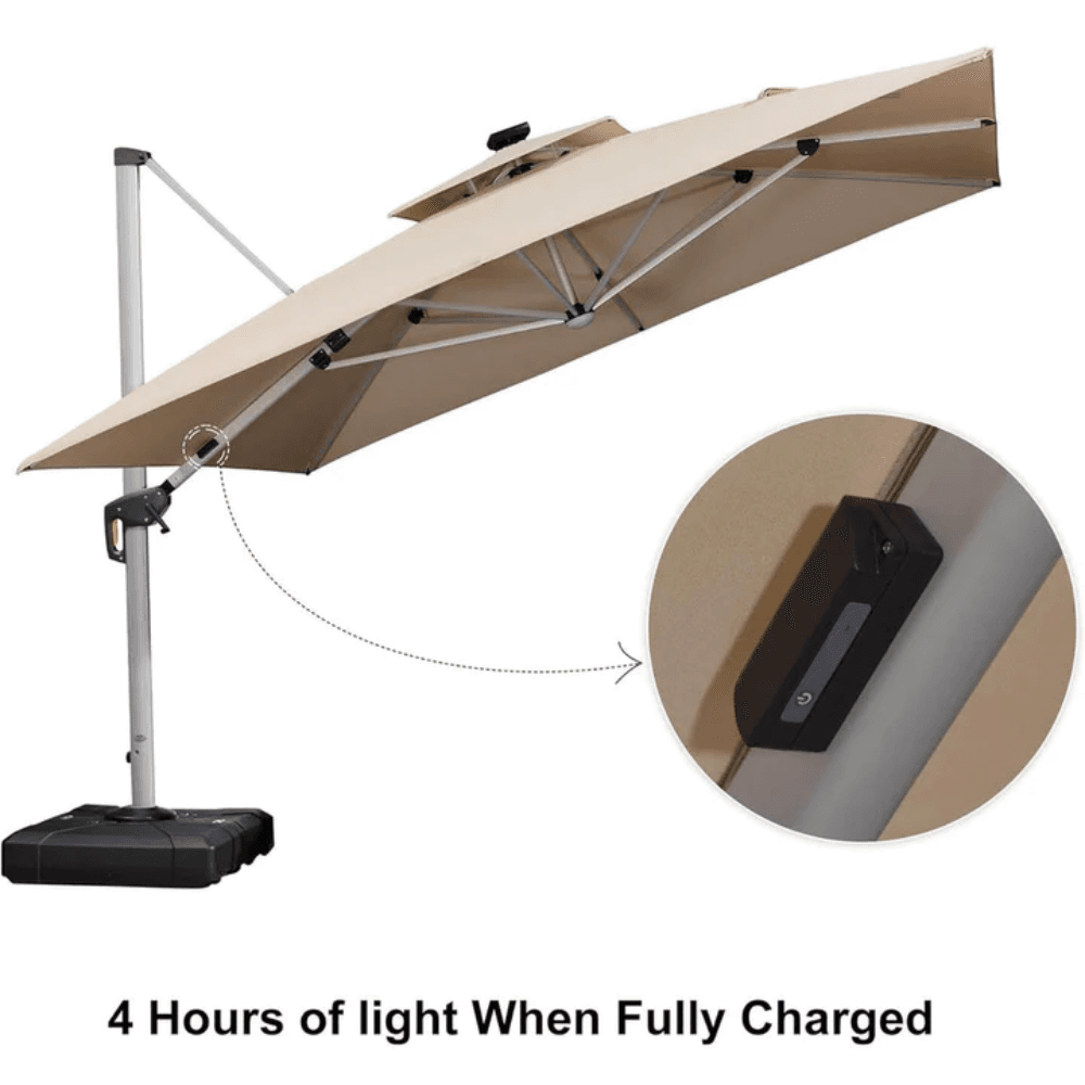 PURPLE LEAF Double Top Deluxe Solar Powered LED