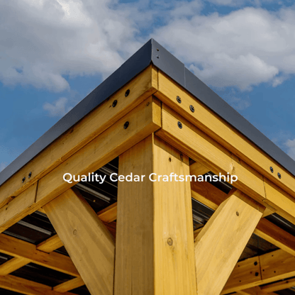 Backyard Discovery Kingsport Cedar Wood Carport with Steel Roof
