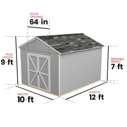 Rookwood 10 ft. W x 12 ft. D Wood Storage Shed With Floor