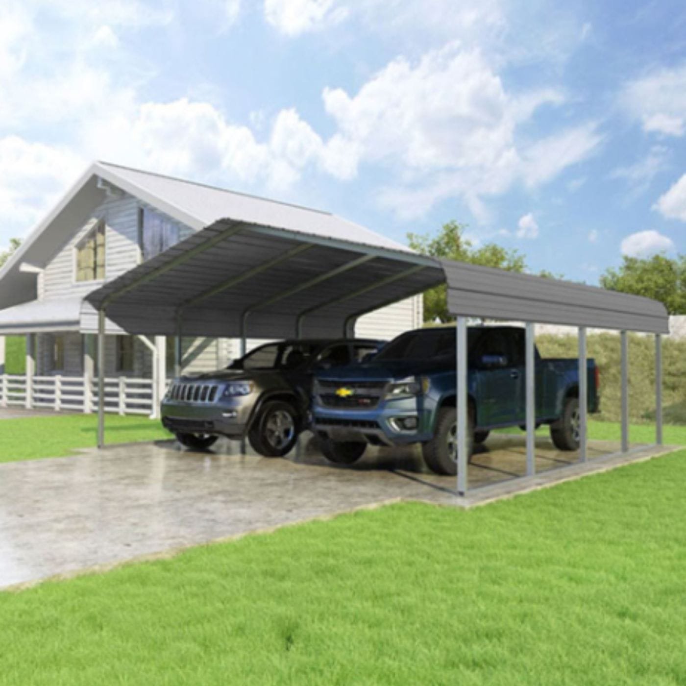 Classic Carport 20’W x 20’L x 7’H