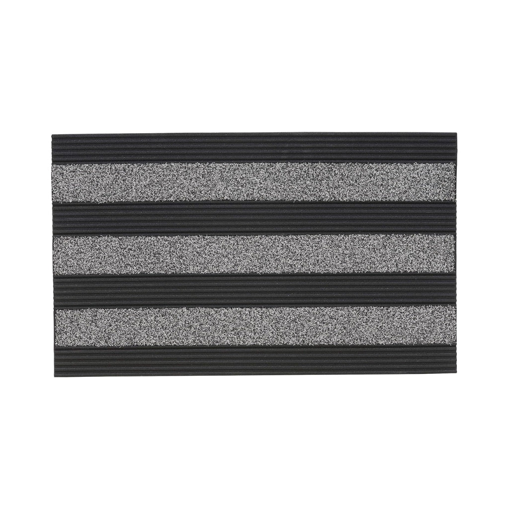 Gravoks Grey Non-Slip Rubber Welcome Doormat, 18 x 30-inch