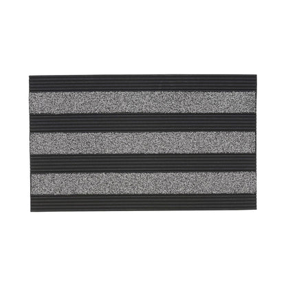 Gravoks Grey Non-Slip Rubber Welcome Doormat, 18 x 30-inch