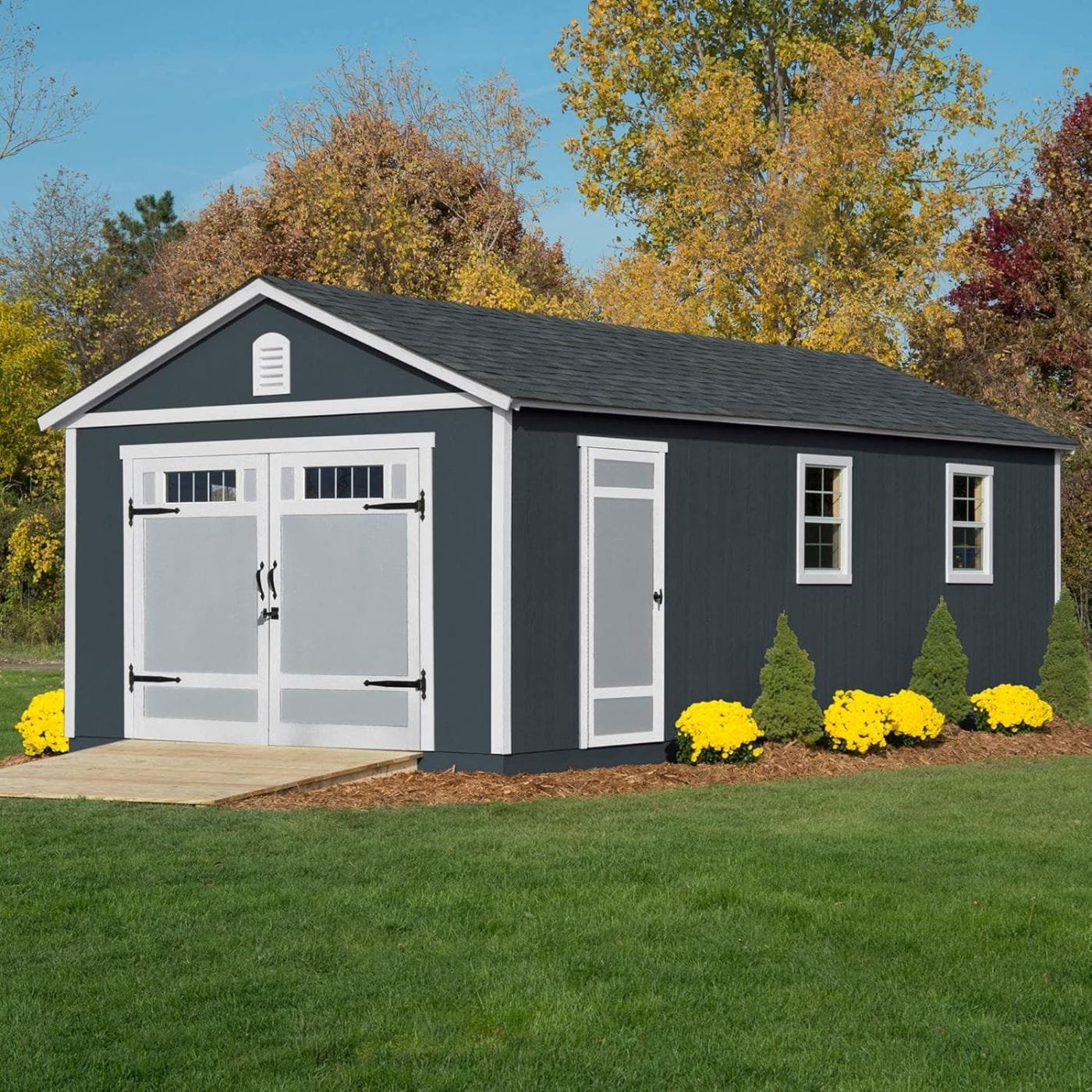 Handy Home Products Manhattan 12×24 Garage Do-it-Yourself Wooden Storage Shed