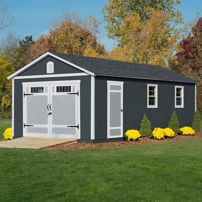 Handy Home Products Manhattan 12×24 Garage Do-it-Yourself Wooden Storage Shed