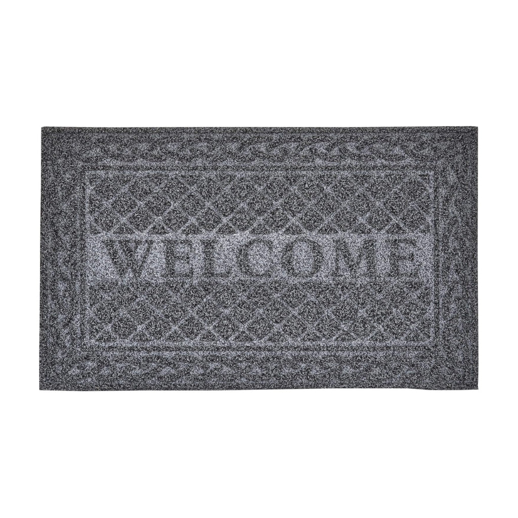 Gravoks Non-Slip Grey Low-Profile Welcome Doormat, 18 x 30 inches