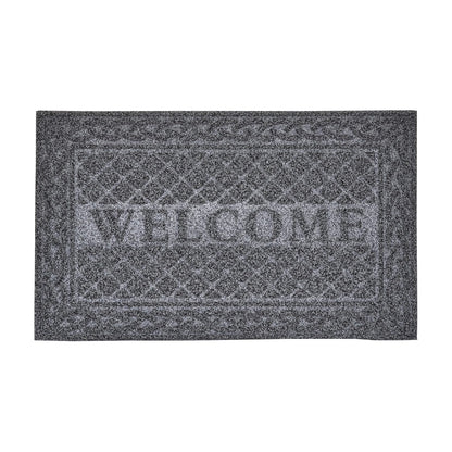 Gravoks Non-Slip Grey Low-Profile Welcome Doormat, 18 x 30 inches