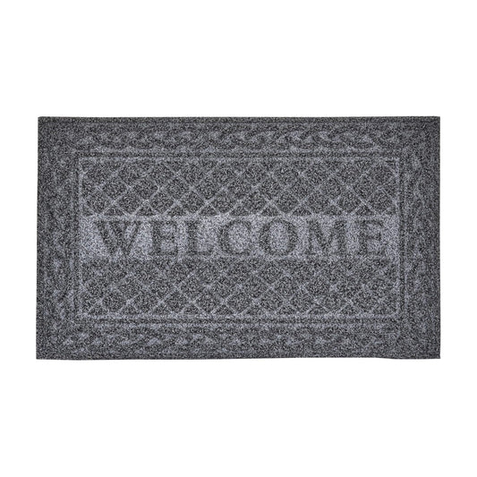 Gravoks Non-Slip Grey Low-Profile Welcome Doormat, 18 x 30 inches