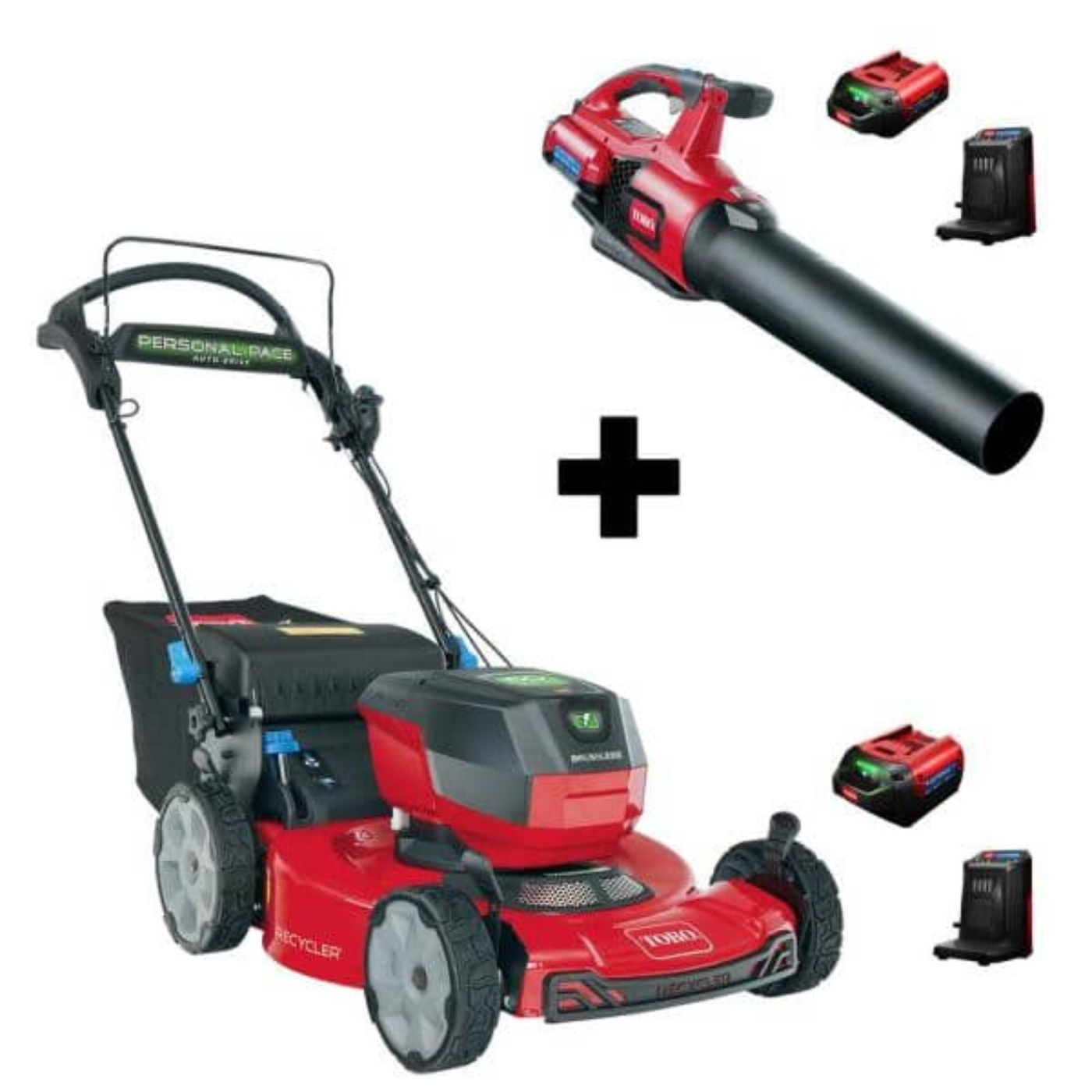 Flex-Force 60V Cordless 2-Tool Combo Kit 22 in. Recycler Walk Behind Lawn Mower