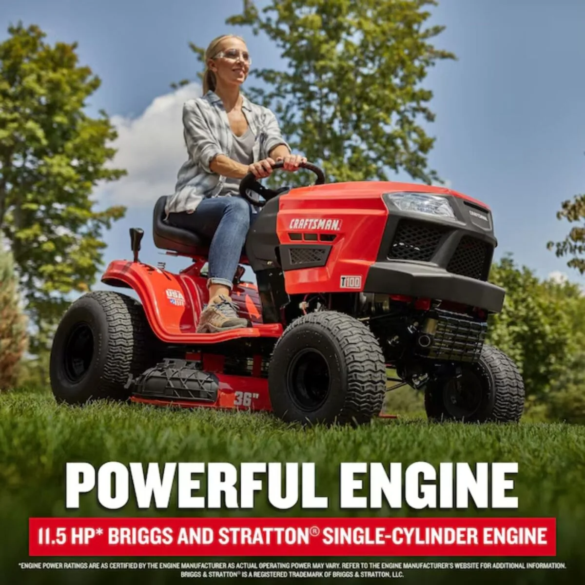 Craftsman T100 36-in 11.5-HP Riding Lawn Mower