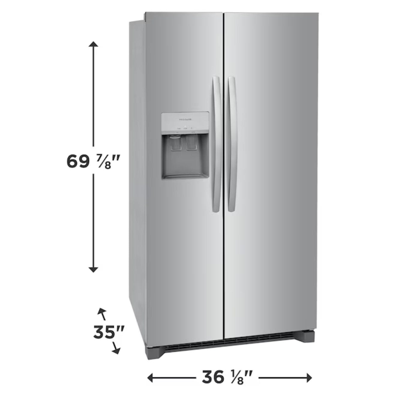 Frigidaire 25.6 cu. ft. 36″ Standard Depth Side by Side Refrigerator