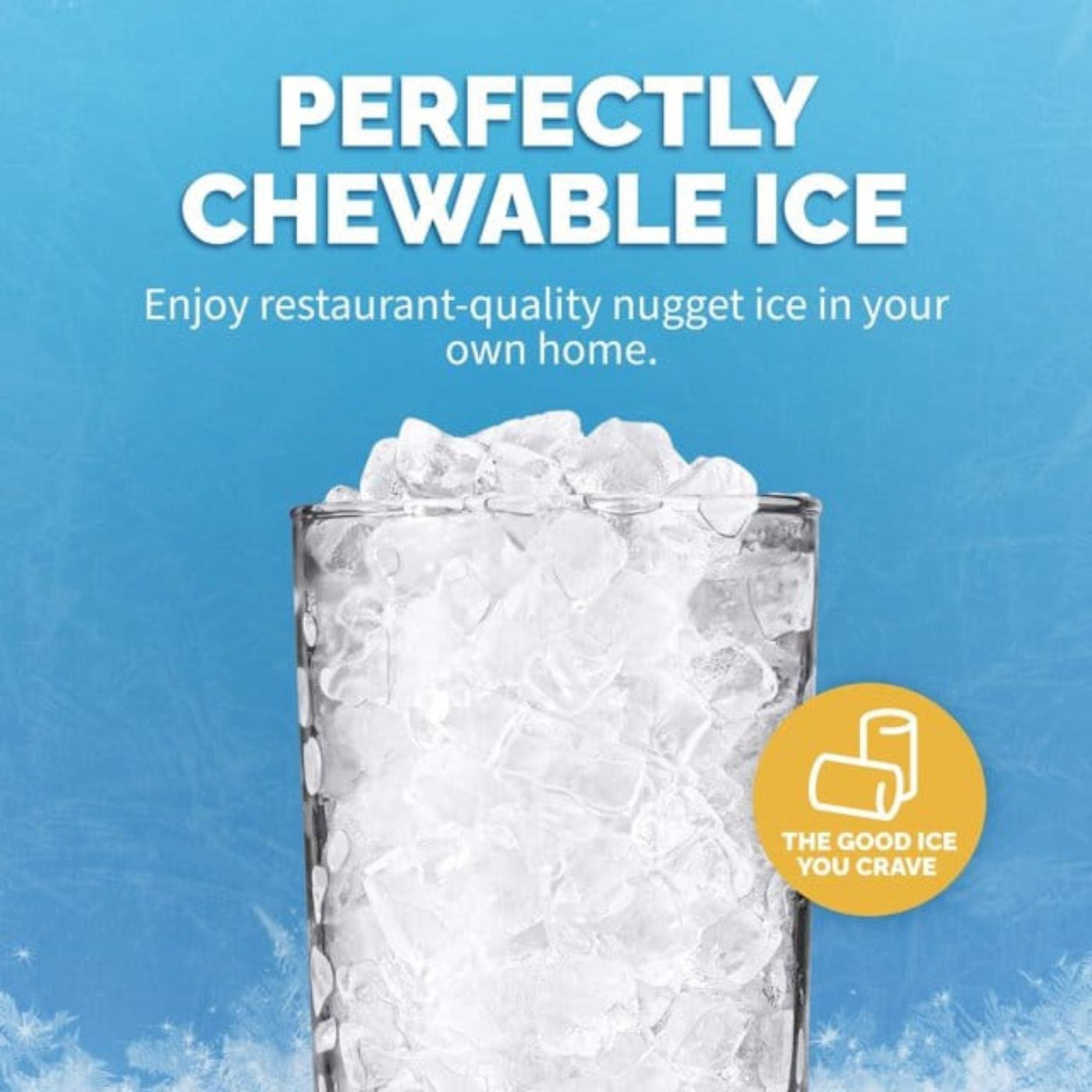 Newair 44lb Countertop Nugget Ice Maker in Black