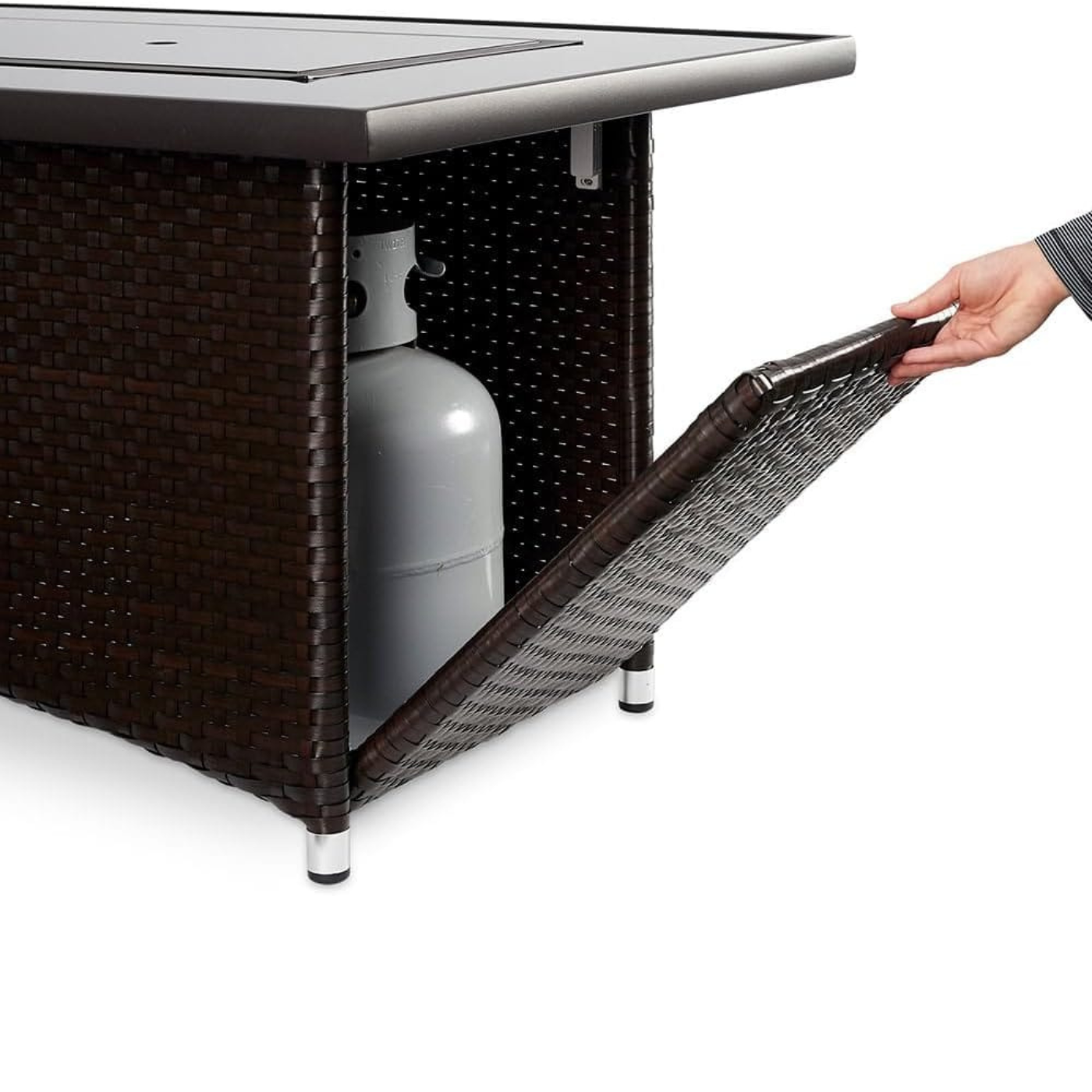 The Outdoor GreatRoom Company Montego 59-Inch Linear Propane Gas Fire Pit Table