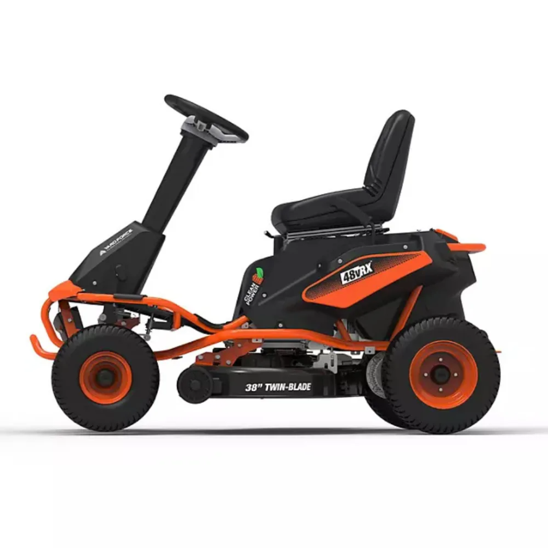 Yard Force 75Ah Battery Electric Rear Engine Riding Lawn Mower 38 in