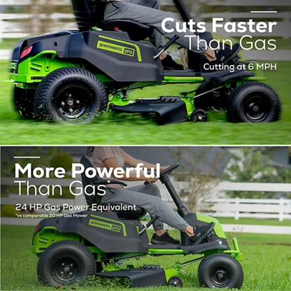 Greenworks Pro 42 in. 60V Cordless Battery Electric CrossoverT Tractor Riding Lawn Mower
