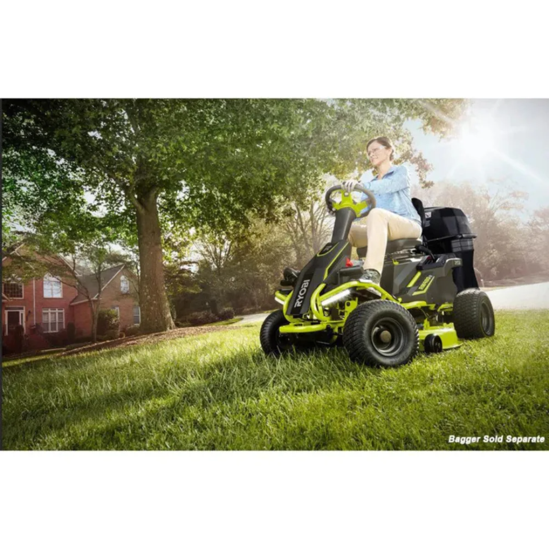 RYOBI 38 in. 100 Ah Battery Electric Rear Engine Riding Lawn Mower