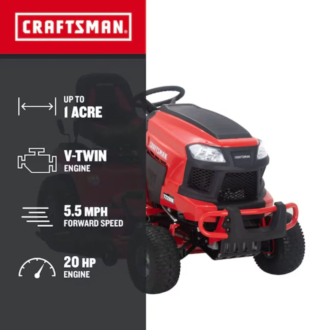 CRAFTSMAN 42-in 20-HP V-Twin Riding Lawn Mower