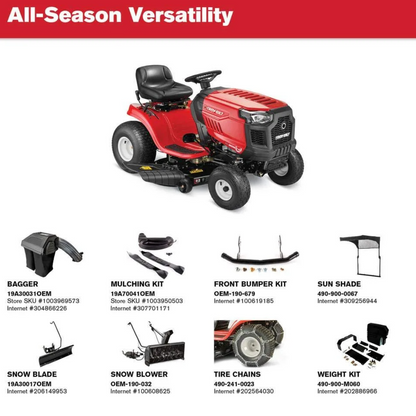 Troy Bilt Bronco 42 in 19 HP Briggs & Stratton Automatic Drive Gas Riding Lawn Tractor