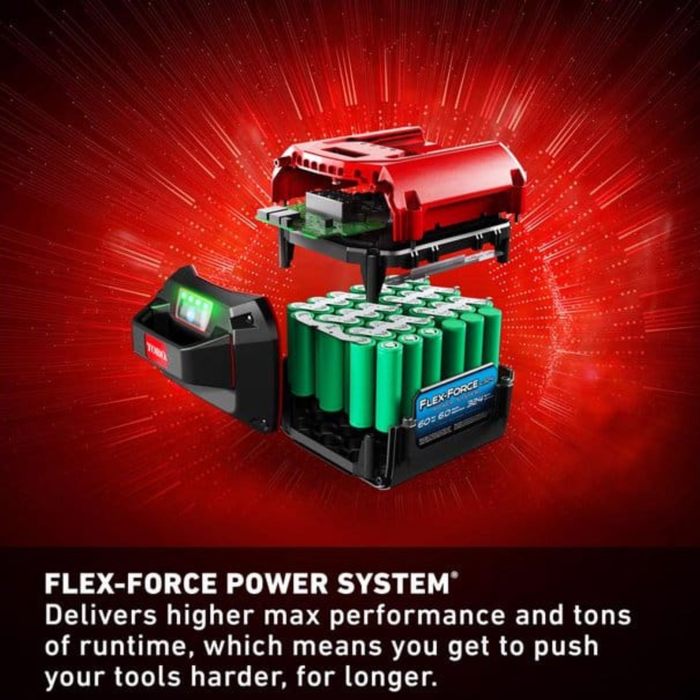 Flex-Force 60V Cordless 2-Tool Combo Kit 22 in. Recycler Walk Behind Lawn Mower