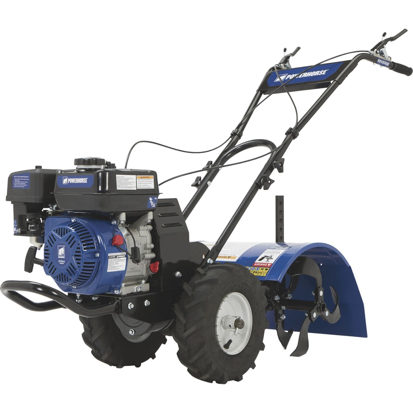 Powerhorse 115070 20in. Rear Tine Tiller Cultivator 6.5in. Tilling Depth