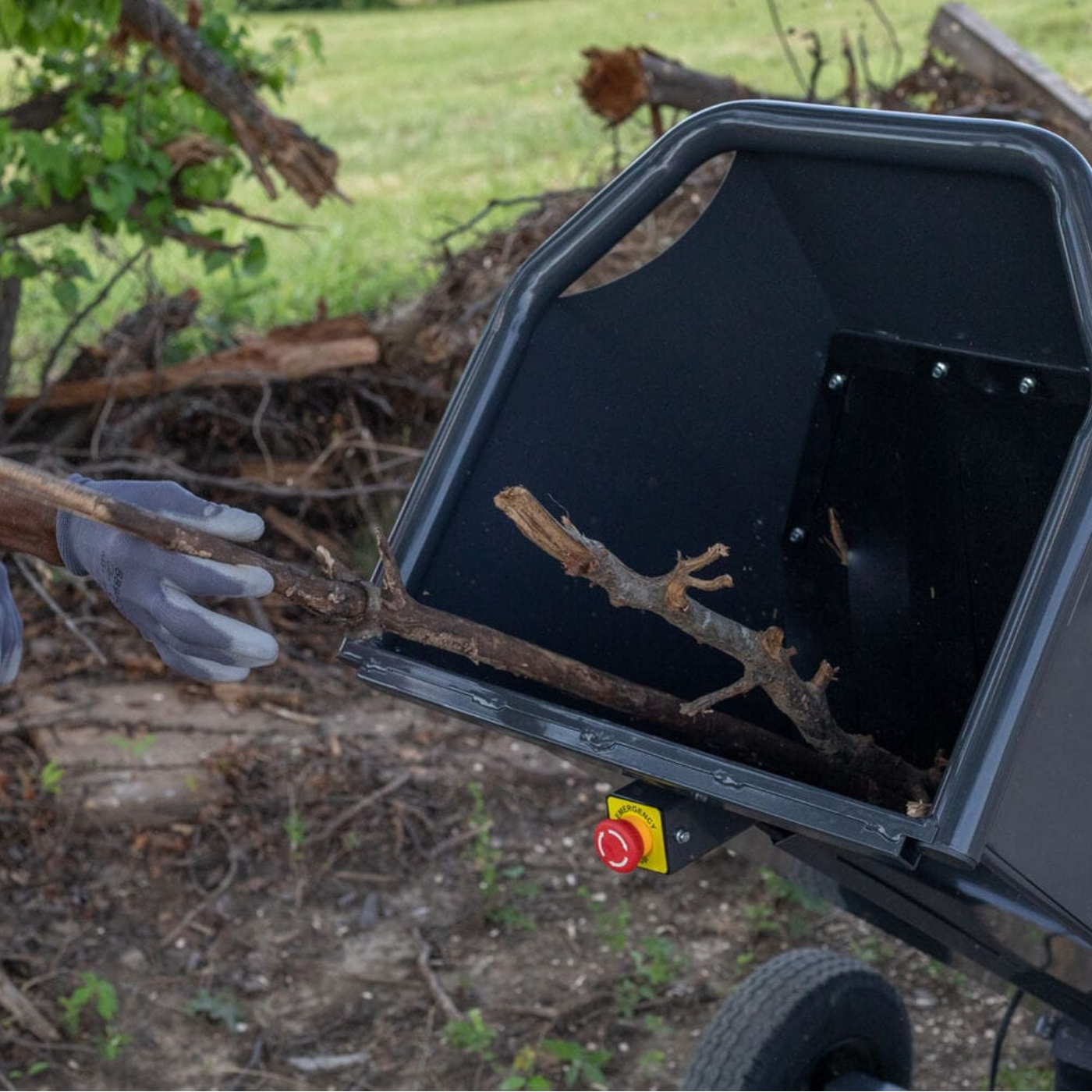 Titan Attachments 420cc 5in Diameter Tow-Behind Wood Chipper Shredder