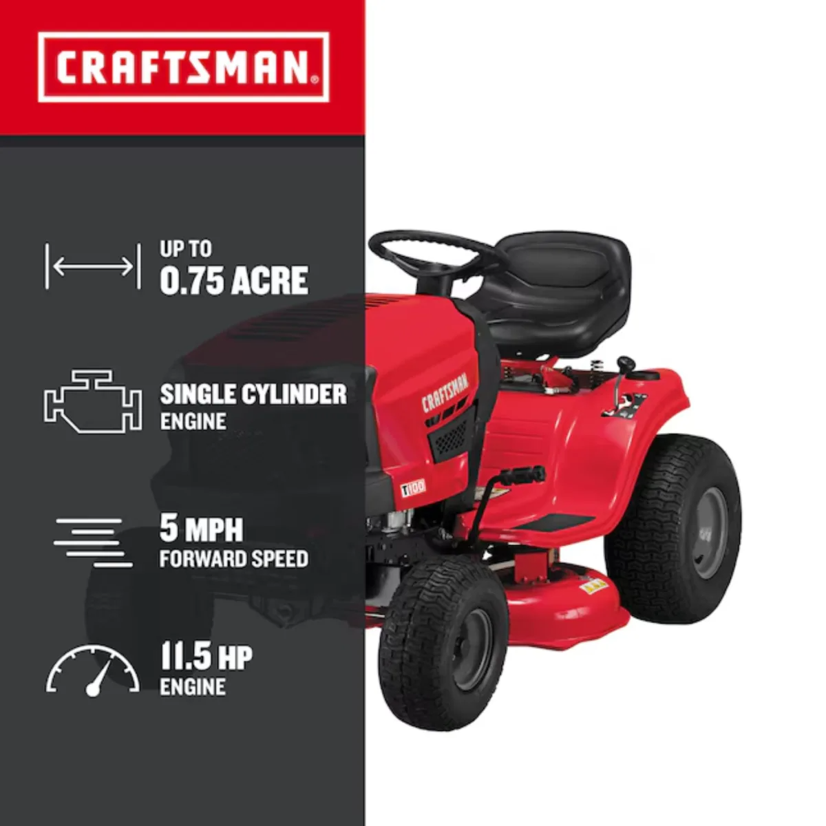 Craftsman T100 36-in 11.5-HP Riding Lawn Mower