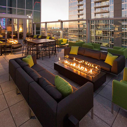 The Outdoor Plus 84″ Del Mar Concrete Gas Fire Pit