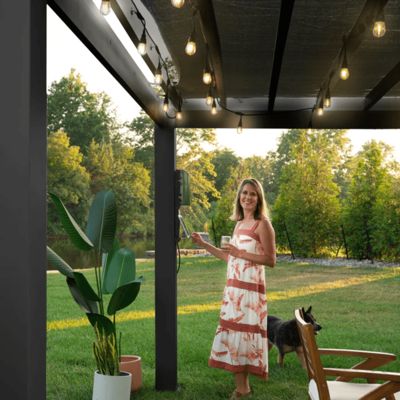 Backyard Discovery Trenton Galvanized Steel Pergola with Canopy