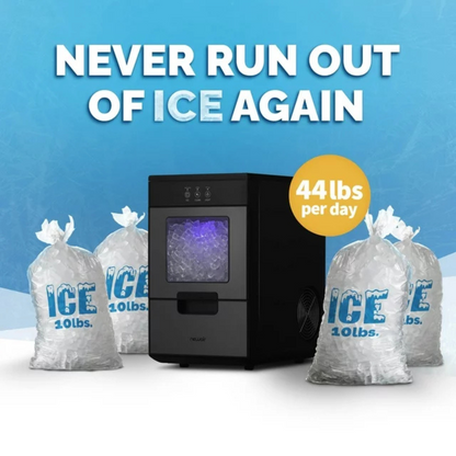Newair 44lb Countertop Nugget Ice Maker in Black