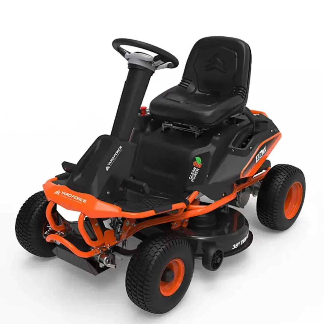 Yard Force 75Ah Battery Electric Rear Engine Riding Lawn Mower 38 in