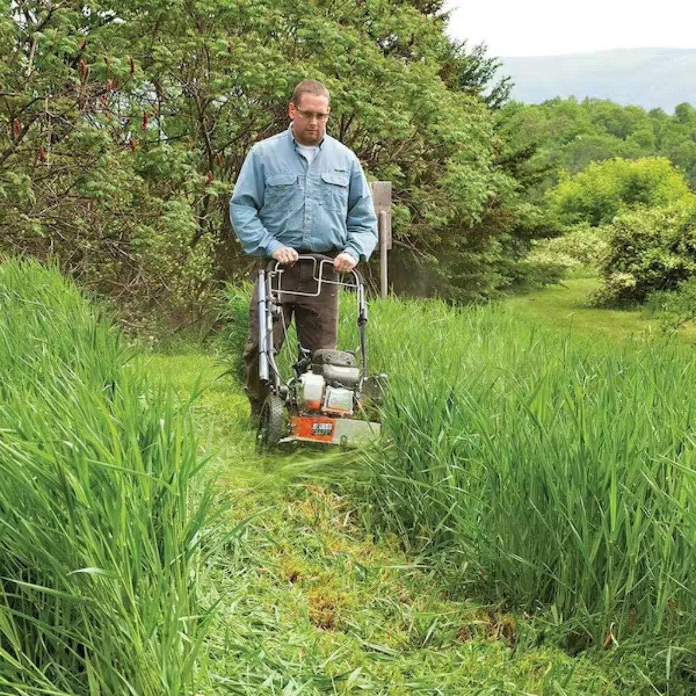 DR PRO XLSP (22″) 201cc Self-Propelled Walk-Behind String Trimmer w/ Electric Start