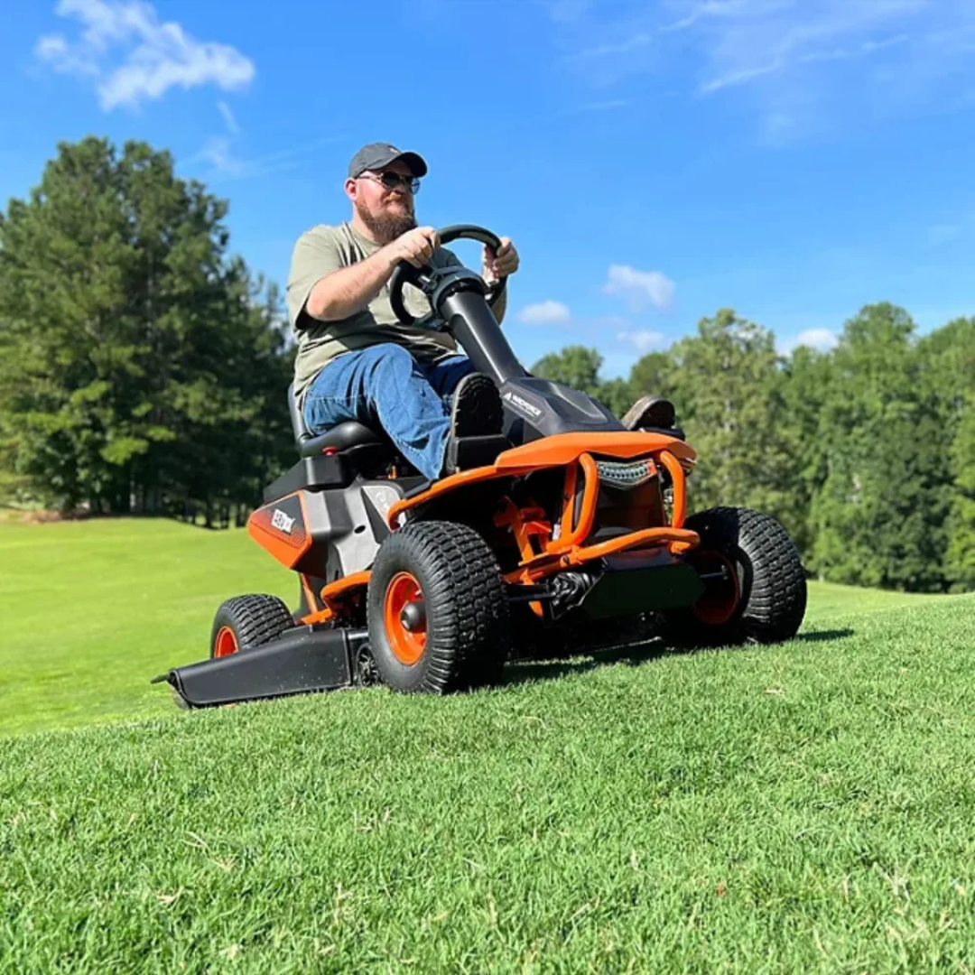 Yard Force 75Ah Battery Electric Rear Engine Riding Lawn Mower 38 in