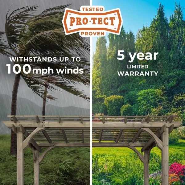 14×10 Somerville Pergola – Barnwood Stain